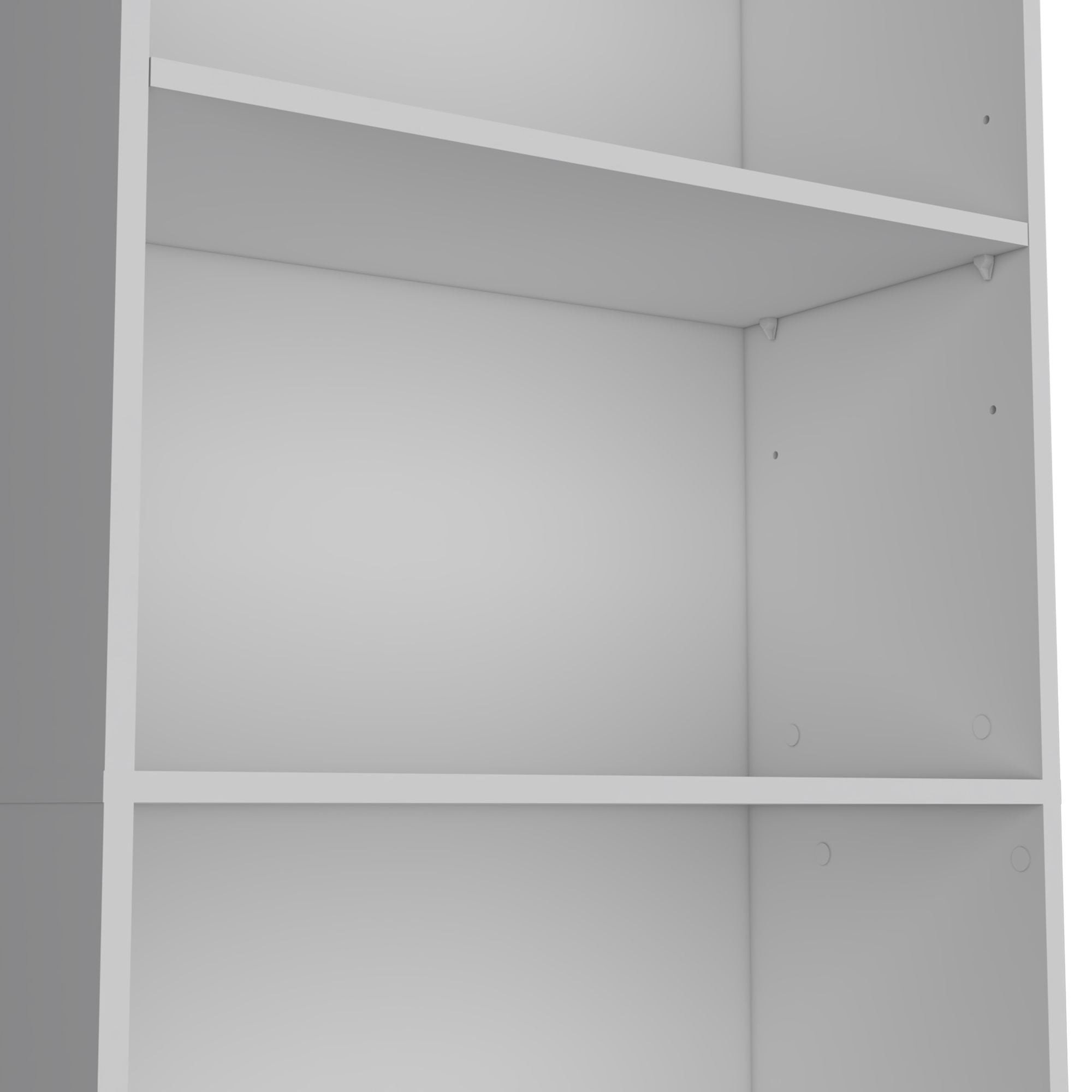 Vinton 4-Tier Bookcase with Modern Storage for Books and Decor, White