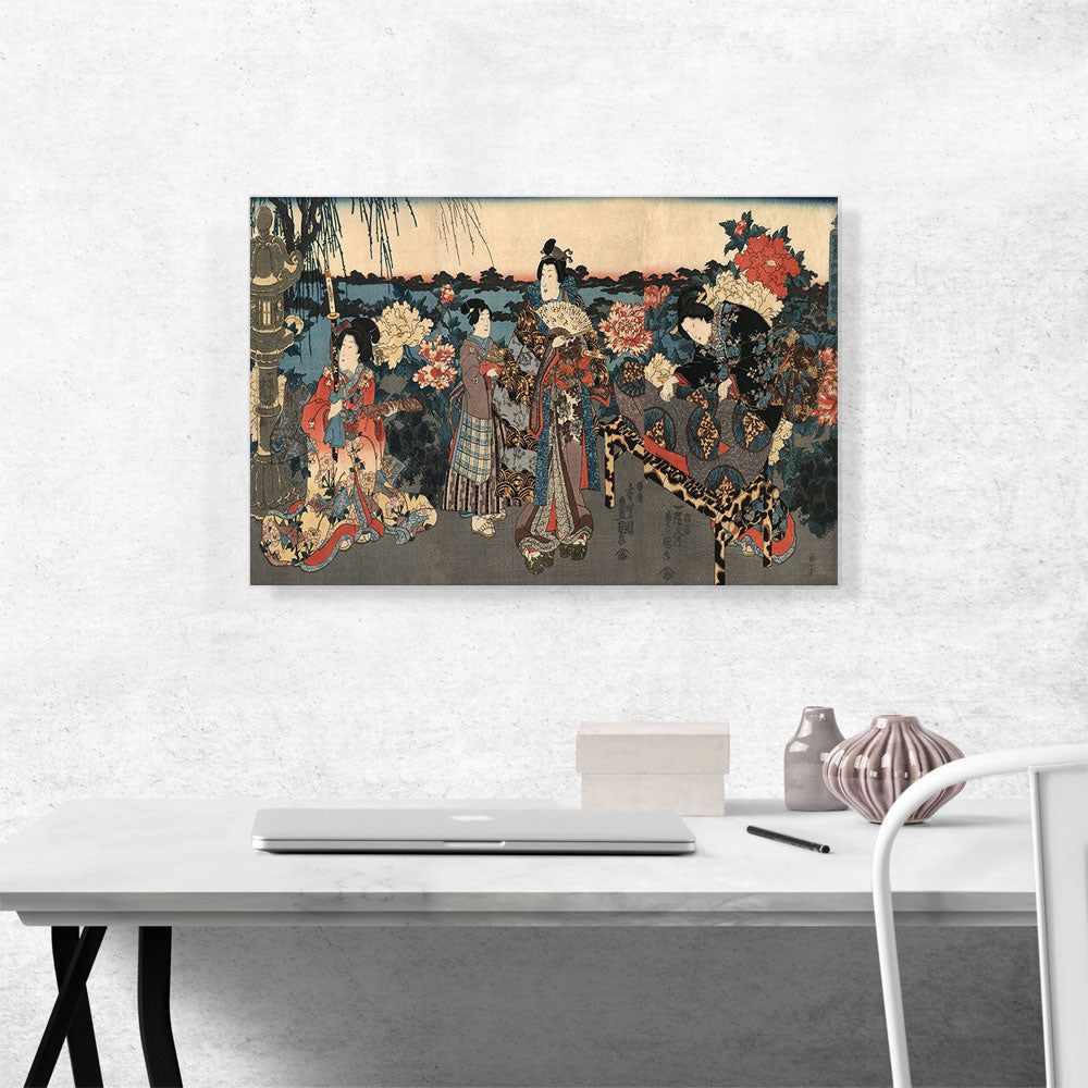 Visit to a Peony Garden – Premium Canvas Wall Art