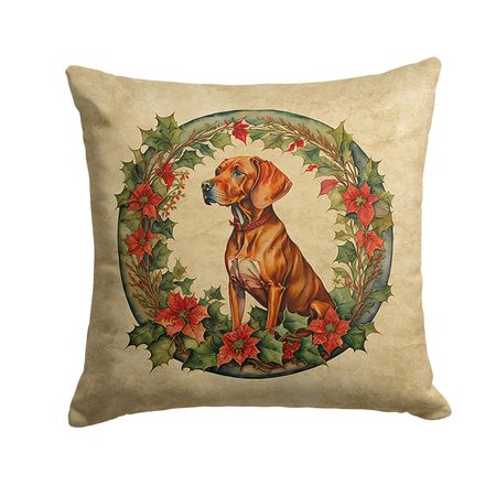 Vizsla Christmas Flowers Decorative Pillow