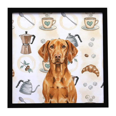 Vizsla Coffee Bar Framed Wall Art