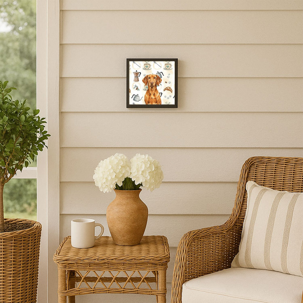 Vizsla Coffee Bar Framed Wall Art