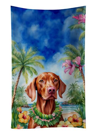 Vizsla Luau Decorative Kitchen Towel