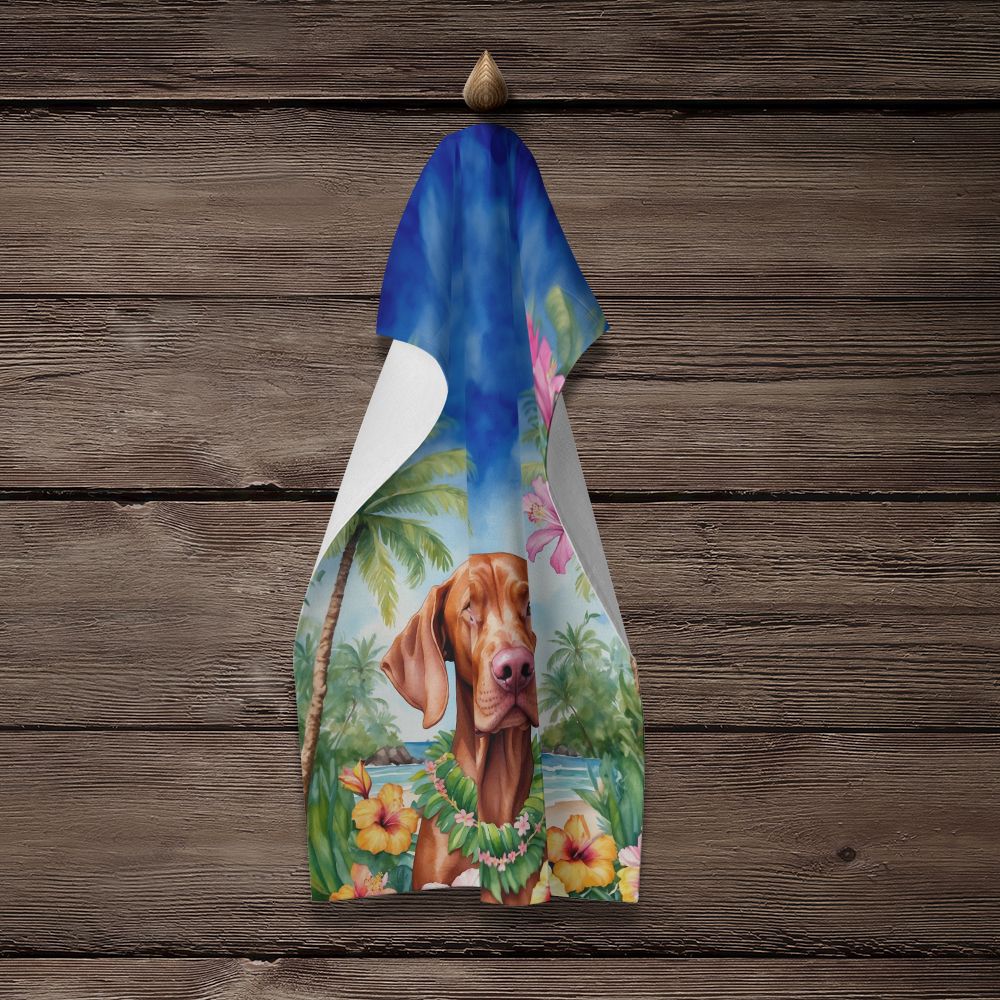 Vizsla Luau Decorative Kitchen Towel