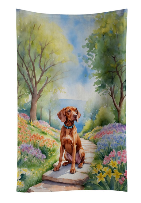 Vizsla Spring Path Dual-Sided Kitchen Towel