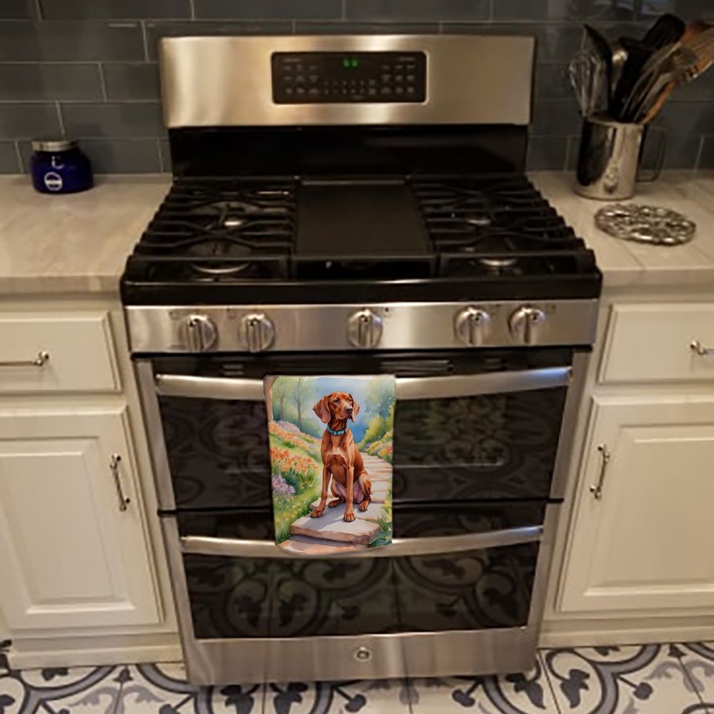 Vizsla Spring Path Dual-Sided Kitchen Towel