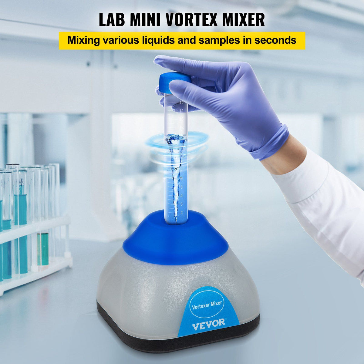 Touch-Activated Mini Vortex Mixer for Labs and Studios
