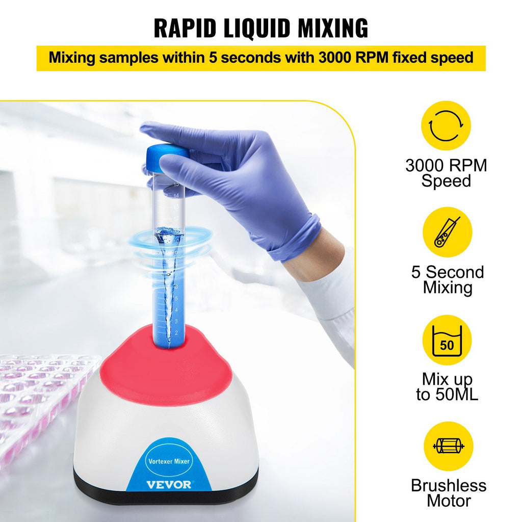 3000RPM Mini Vortex Mixer Shaker with Touch Operation