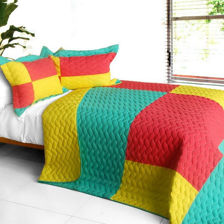Waiting for Amore Vermicelli-Quilted Quilt Set
