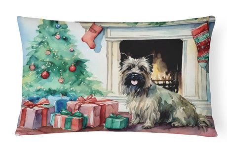 Waiting on Christmas Cairn Terrier Throw Pillow