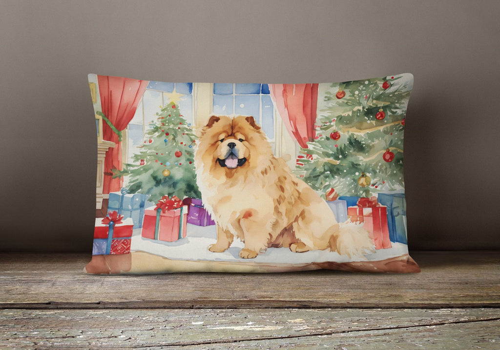 Waiting on Christmas Chow Chow Decorative Pillow