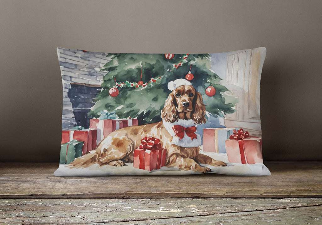 Waiting on Christmas Cocker Spaniel Throw Pillow