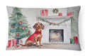 Waiting on Christmas Dachshund Throw Pillow