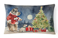 Schnauzer Waiting on Christmas Decorative Pillow