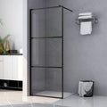 Clear Walk-In Shower Wall with Black Frame