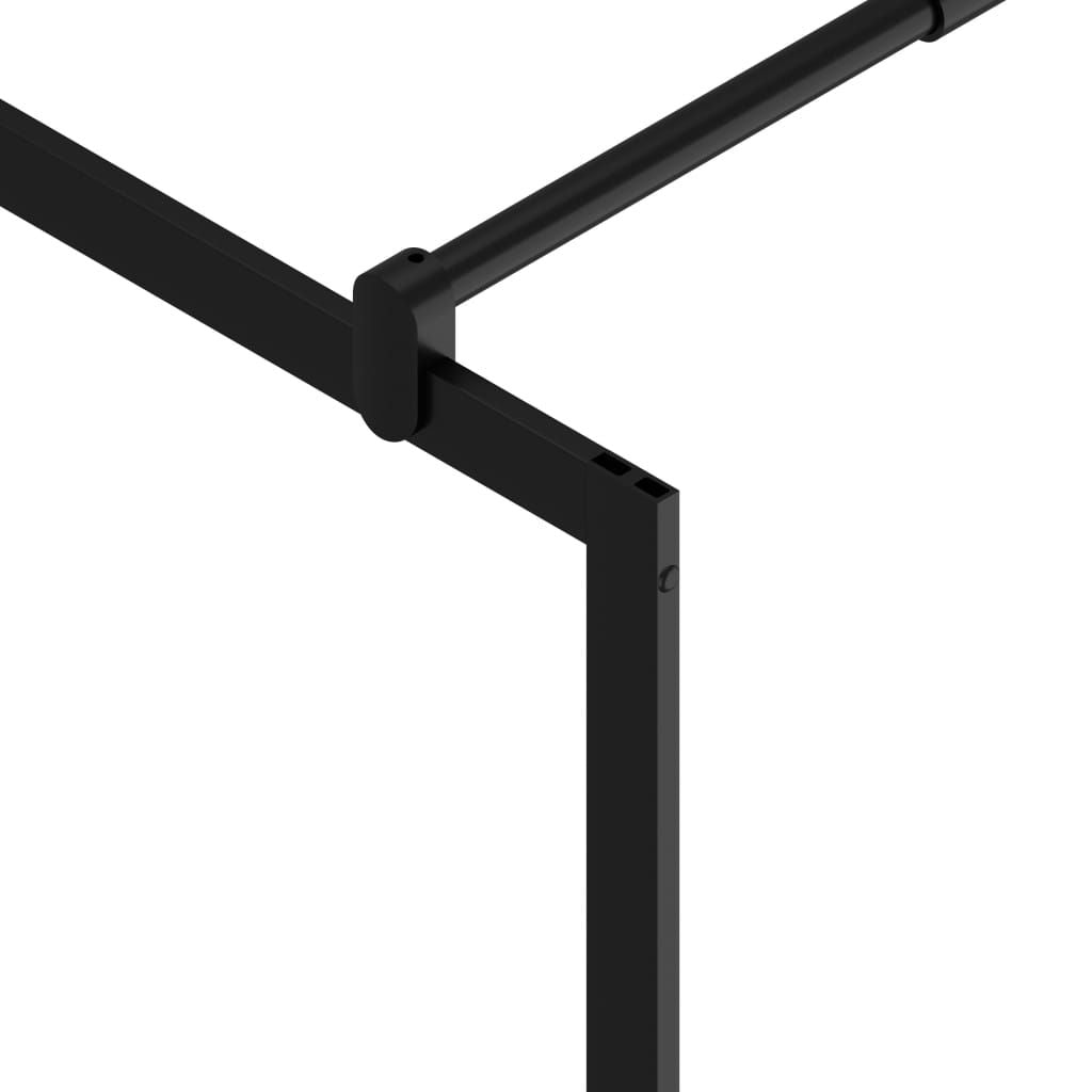 Clear Walk-In Shower Wall with Black Frame