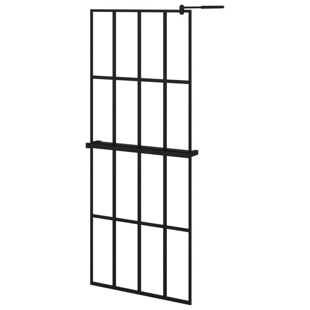 Modern Walk-In Shower Wall with Integrated Shelf