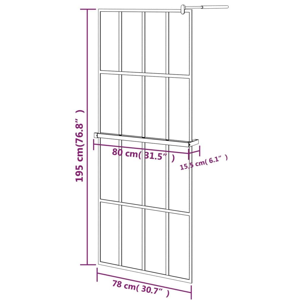 Modern Walk-In Shower Wall with Integrated Shelf