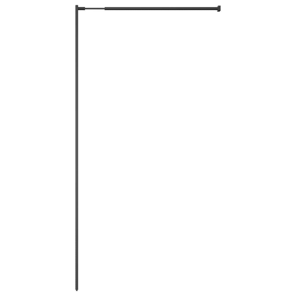 Modern Black Walk-In Shower Wall with Integrated Shelf