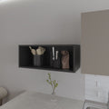 Axtell Black Open-Shelf Kitchen Wall Cabinet