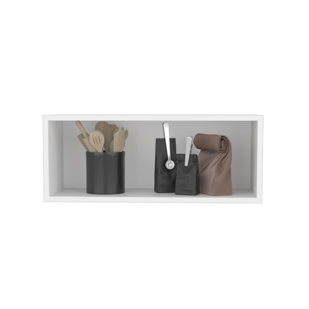 Axtell White Open-Shelf Wall Cabinet