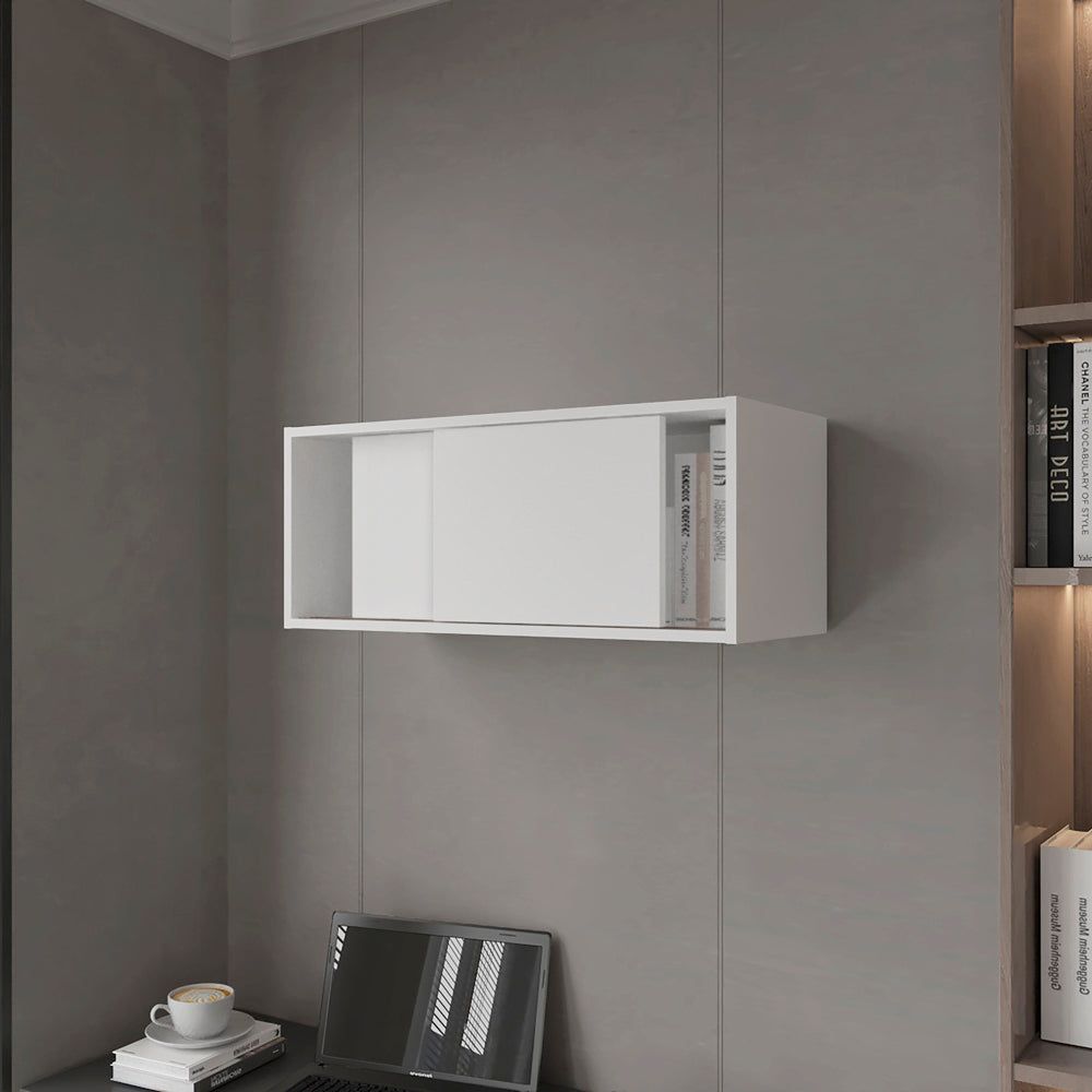 Modern Minimalist Wall Cabinet with Sliding Door