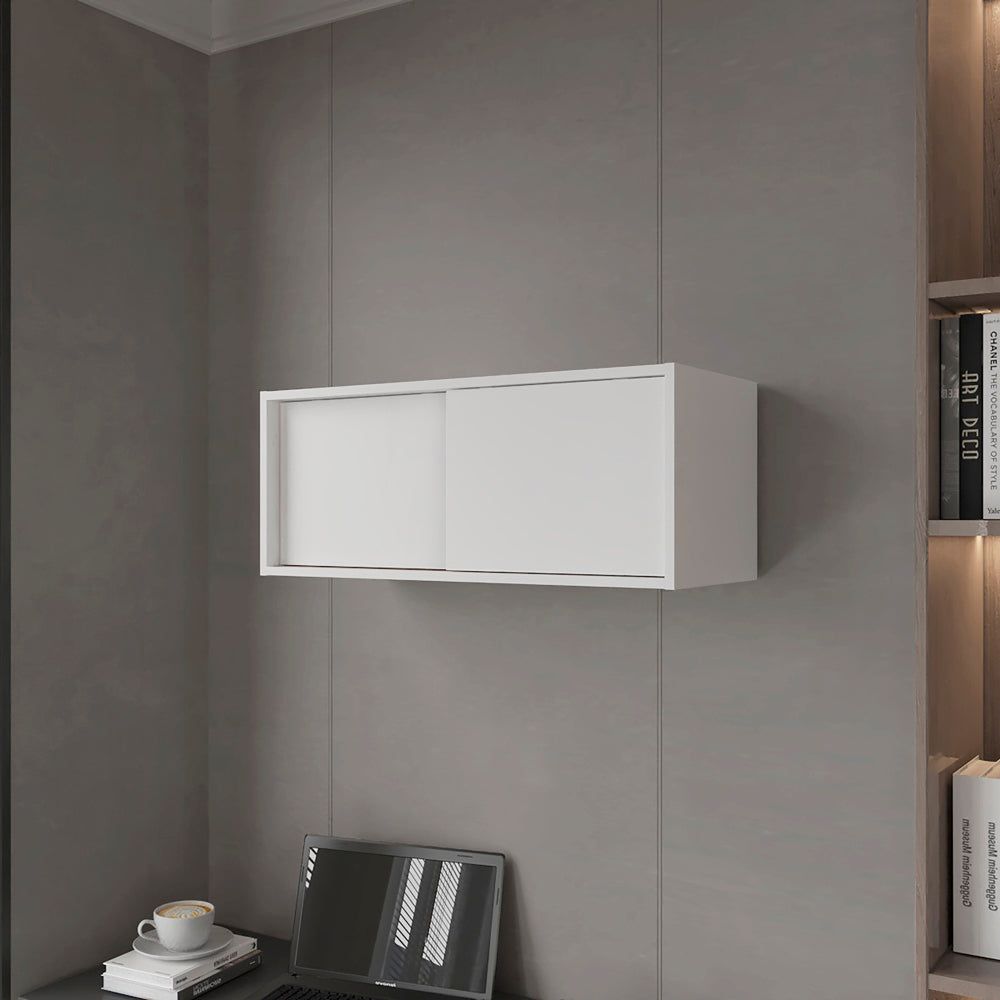Modern Minimalist Wall Cabinet with Sliding Door