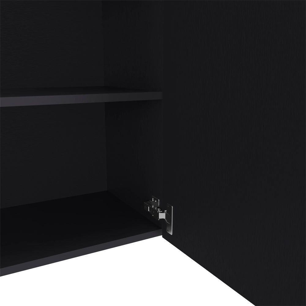 Modern Black Wall Cabinet for Kitchen Organization