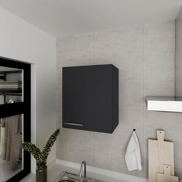 Modern Black Wall Cabinet for Kitchen Organization