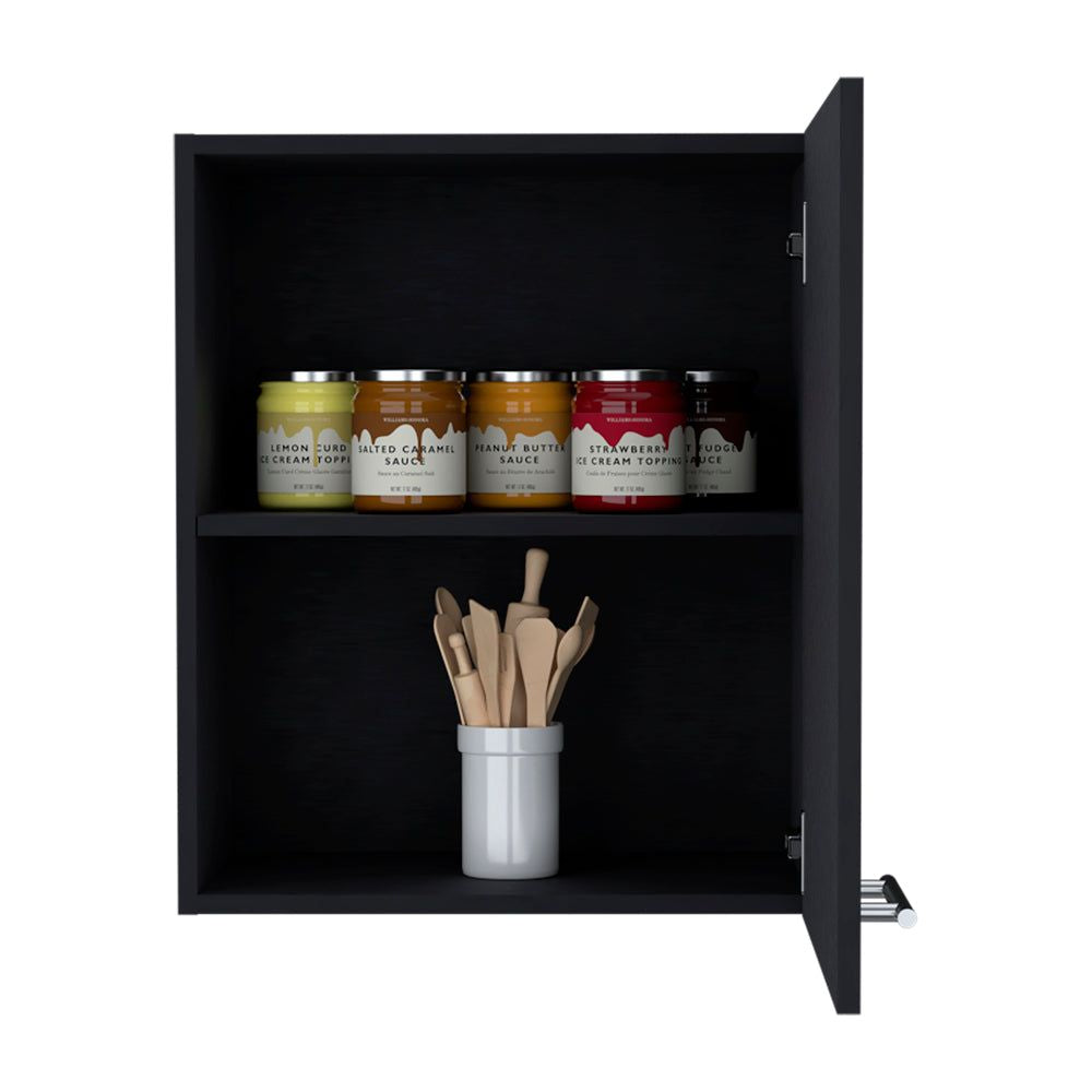 Modern Black Wall Cabinet for Kitchen Organization