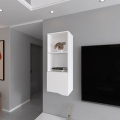 Wall Cabinet Hopewell with Open Shelves and Concealed Storage
