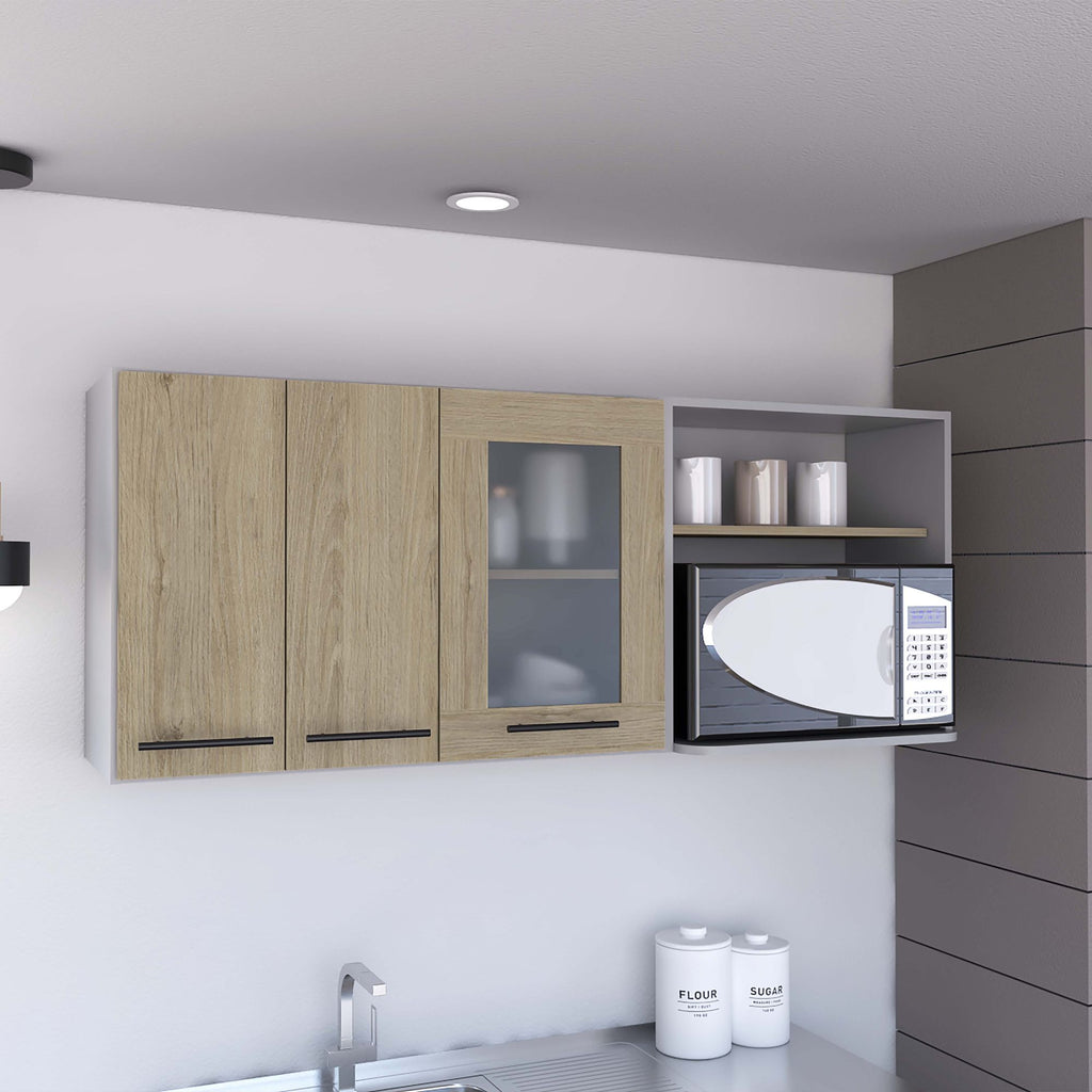 Stylish Glass Wall Cabinet for Kitchen Storage