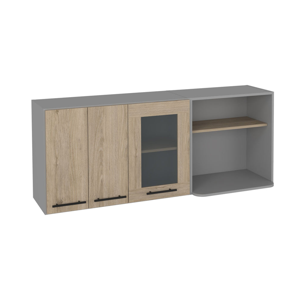 Stylish Glass Wall Cabinet for Kitchen Storage