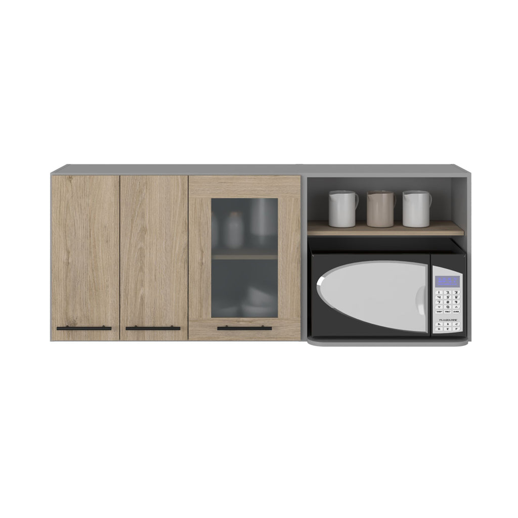 Stylish Glass Wall Cabinet for Kitchen Storage