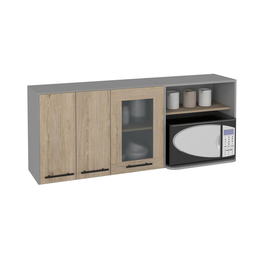 Stylish Glass Wall Cabinet for Kitchen Storage