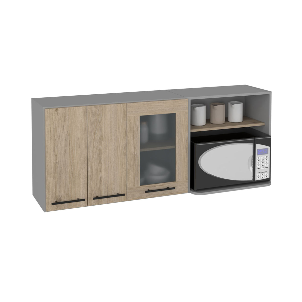 Stylish Glass Wall Cabinet for Kitchen Storage