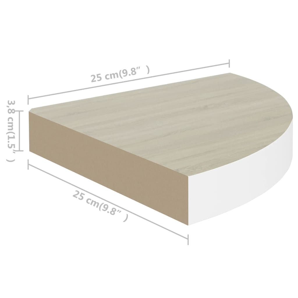 Floating Corner Display Shelves with Concealed Mounting