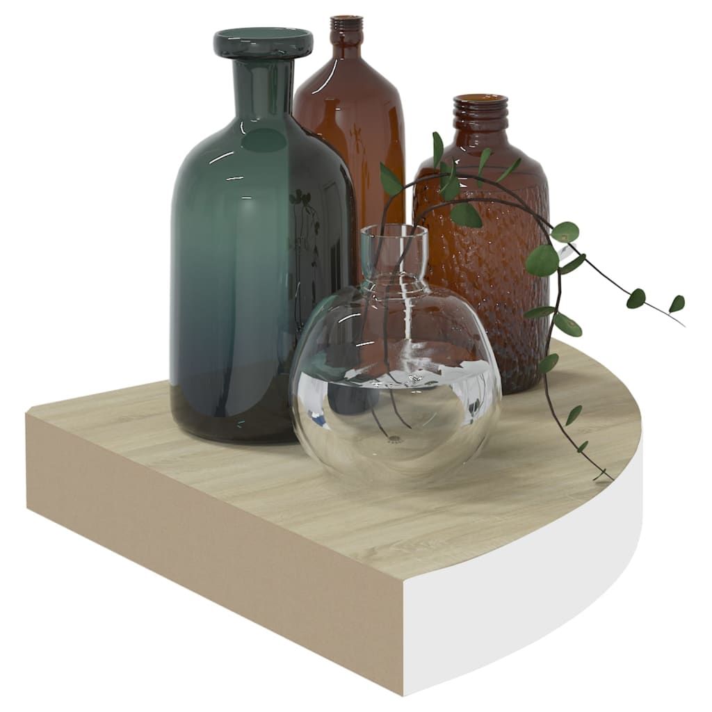 Floating Corner Display Shelves with Concealed Mounting