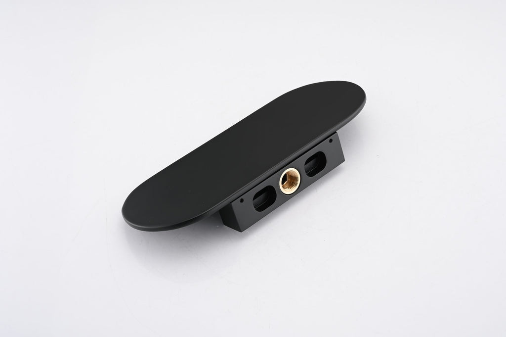 Matte Black Wall Mount Waterfall Bathroom Faucet