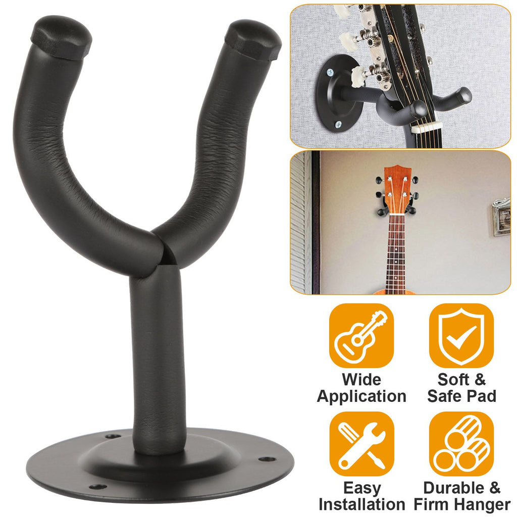Padded Wall-Mount Hanger for Guitars