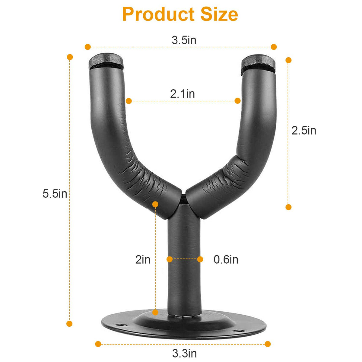Padded Wall-Mount Hanger for Guitars