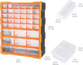 Wall-Mount 39-Drawer Hardware and Craft Storage Cabinet Organizer
