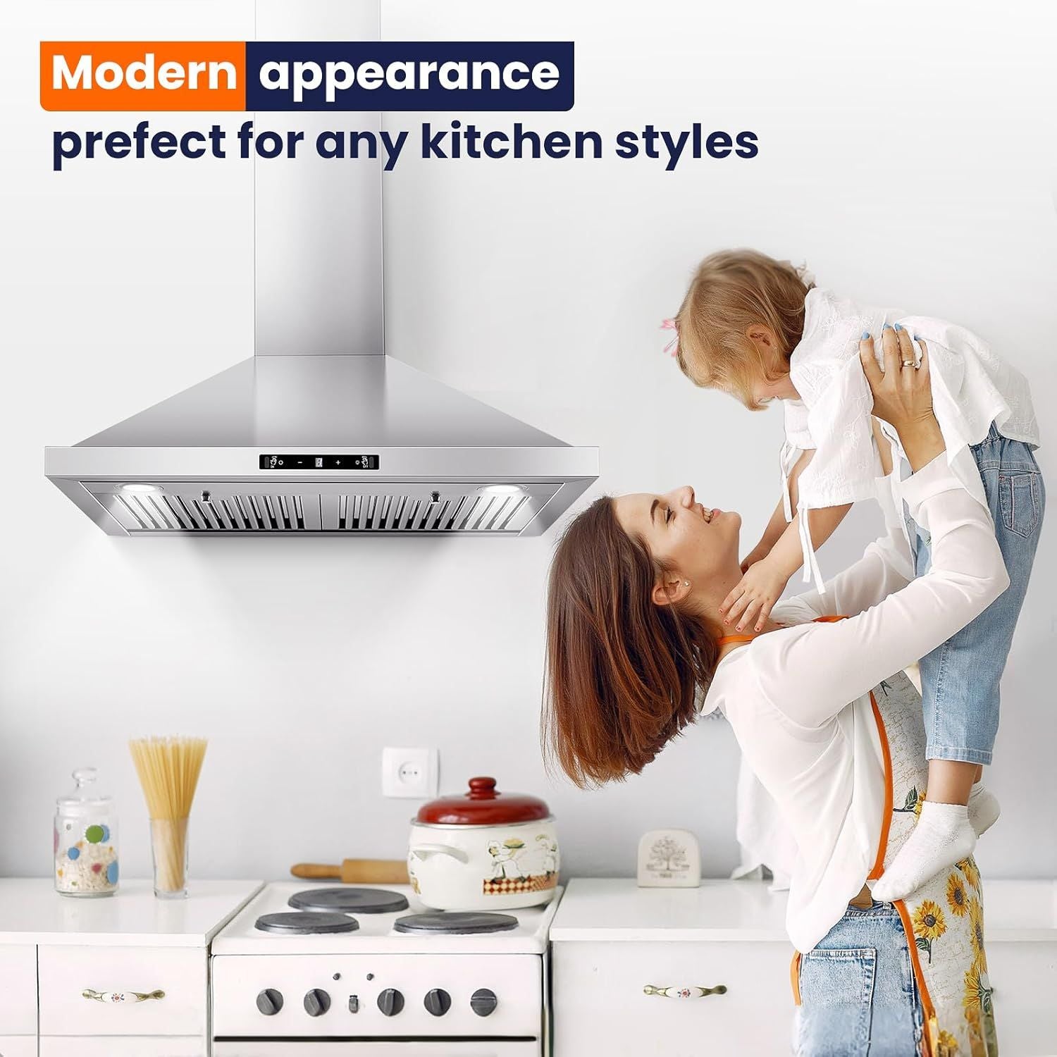 700 CFM Wall Mount Range Hood with Gesture and Touch Control