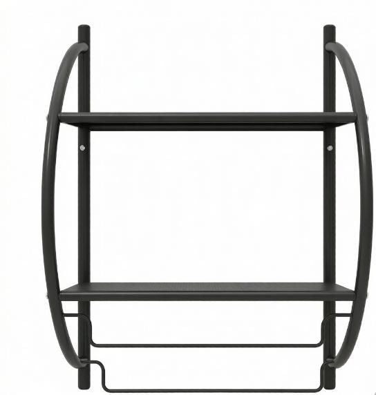Wall Mounted 2-Tier Bathroom Towel Rack with 2 Towel Bars for Bathroom Storage Organizer
