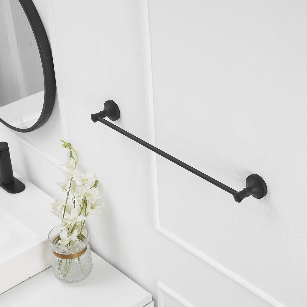 Oil Rubbed Bronze Wall-Mounted Towel Bar - Space Saving, Industrial Style