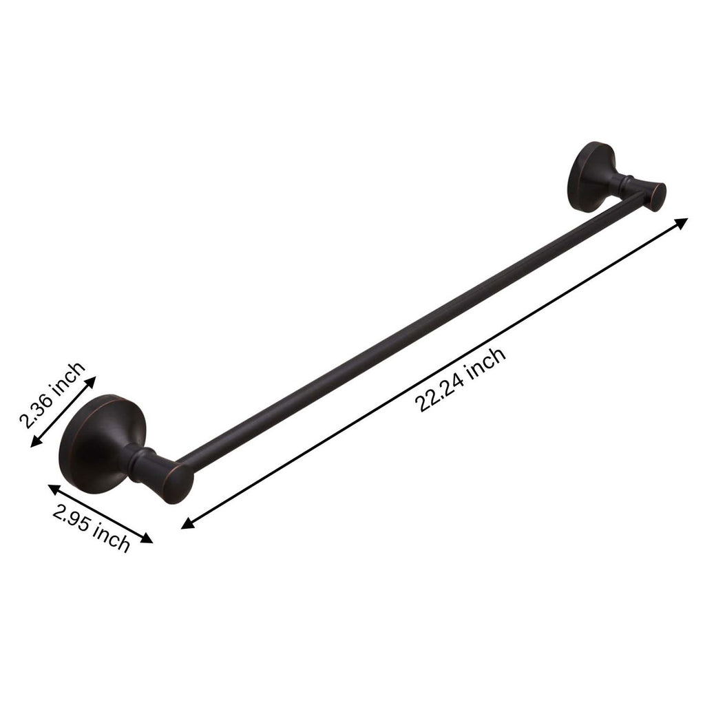 Oil Rubbed Bronze Wall-Mounted Towel Bar - Space Saving, Industrial Style