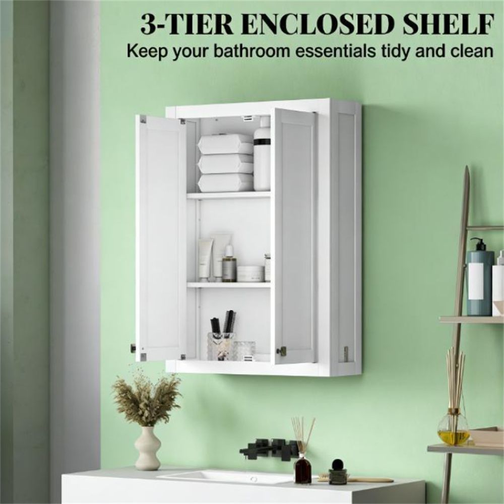 Wall Mounted Bathroom Cabinet with Adjustable Shelves
