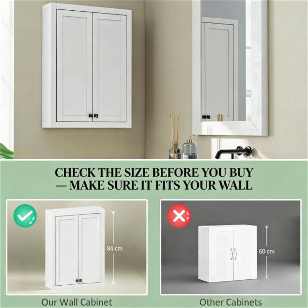 Wall Mounted Bathroom Cabinet with Adjustable Shelves