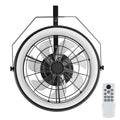22 Wall Mount Fan with Lights and Remote – Reversible, Dimmable, 360° Tilt