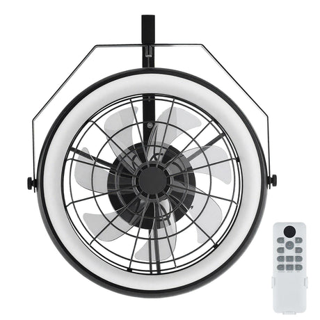 22 Wall Mount Fan with Lights and Remote – Reversible, Dimmable, 360° Tilt
