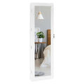 Door-Mounted Mirrored Jewelry Cabinet With a Lock and Light
